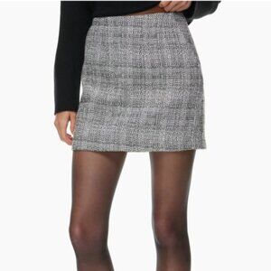 BABATON Tweed Mini Skirt Kinsley Linen Black White ARITZIA 4